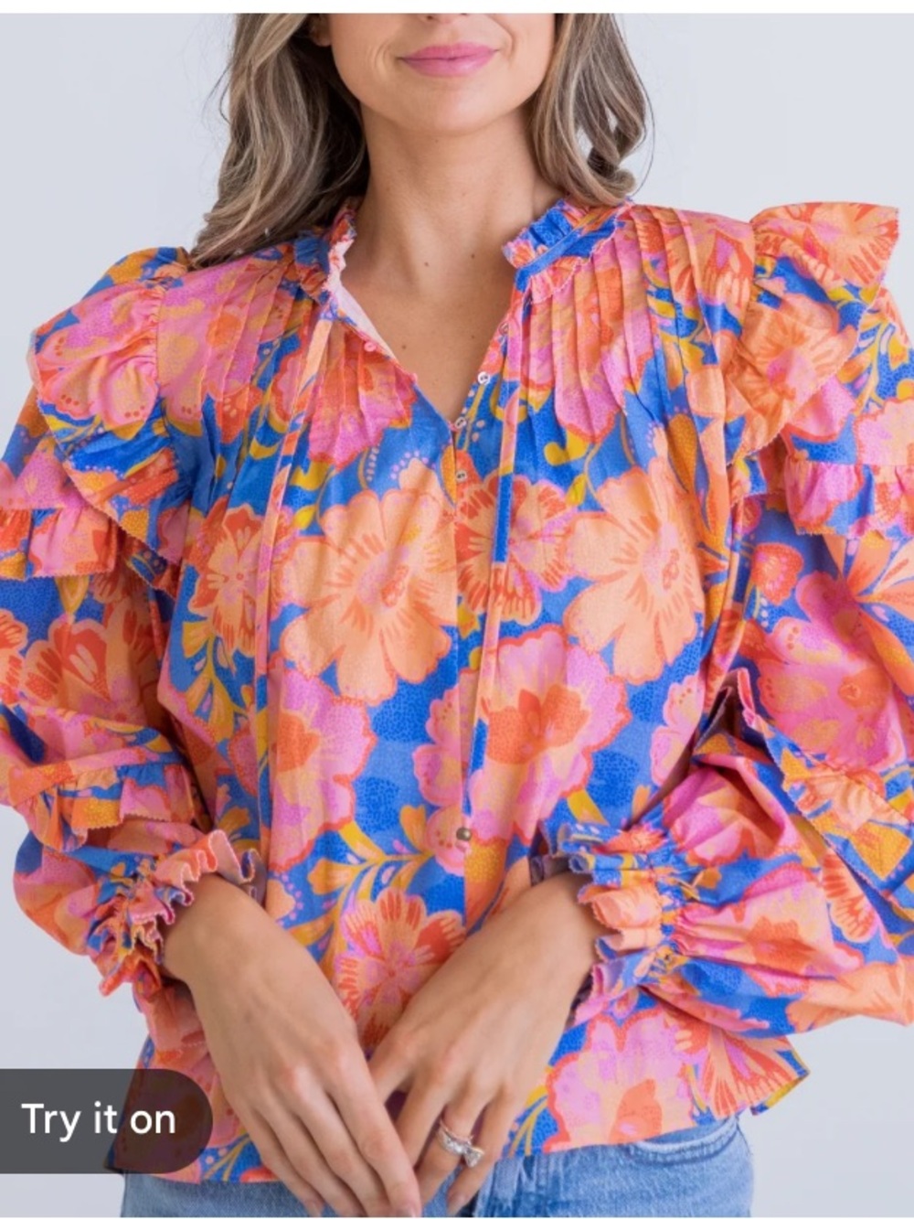 Karlie Floral Ruffle Top